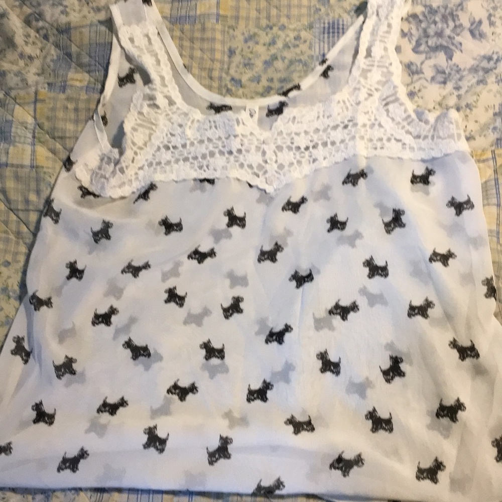 Blouse with Scottie Dogs size S/P